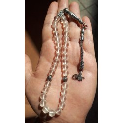 Ottoman Tughra Quartz Prayer Beads 8mm | Gift | Wholesale Ottoman Tughra Quartz Prayer Beads 8mm | Gift | Wholesale